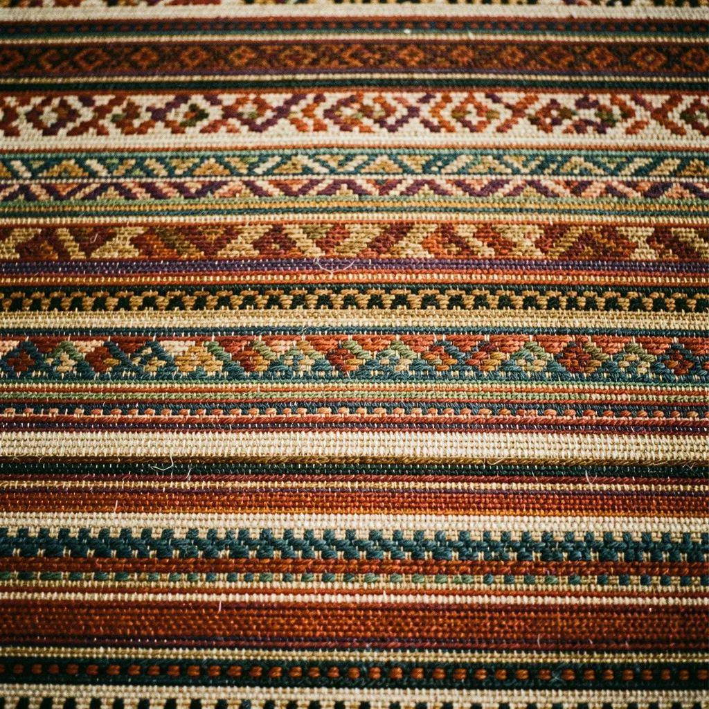 Ethnic-inspired loom pattern showing traditional weaving techniques