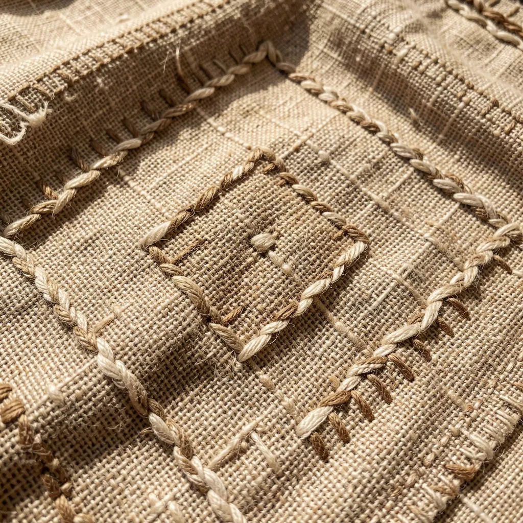 Natural fiber materials displayed in organized collection